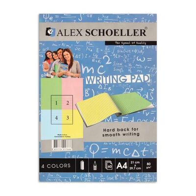 Alex Schoeller Çizgili A4 Renki Blok Defter 80 Gr - 1