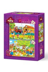 Art Kids Çiftlik Hayatı 35+60 Parça Puzzle - 1