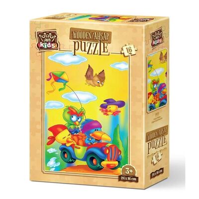 Art Kids Çılgın Uçurtmacılar 16 Parça Ahşap Puzzle - 1