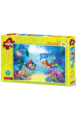 Art Kids Dalgıç Çocuklar 50 Parça Puzzle - 1