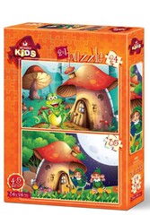 Art Kids Mantar Ev 24+35 Parça Puzzle - 1