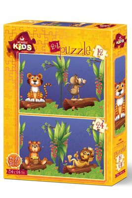 Art Kids Orman Dostları 12+24 Parça Puzzle - 1