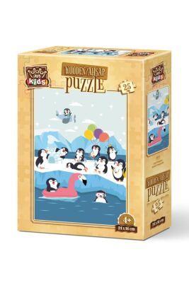 Art Kids Sevimli Penguenler 25 Parça Ahşap Puzzle - 1