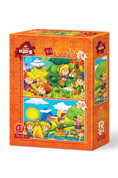 Art Kids Sonbahar İlkbahar 24+35 Parça Puzzle - 1