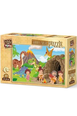 Art Kids Taş Devri Ailesi 25 Parça Ahşap Puzzle - 1