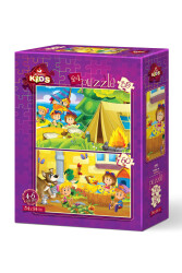 Art Kids Tatil Keyfi 35+60 Parça Puzzle - 1