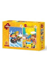 Art Kids Yaz Kış 12+24 Parça Puzzle - 1