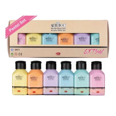 Artdeco Akrilik Boya 6x75 ml Set Pastel Renk - 1