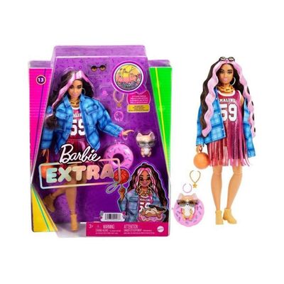 Barbie Extra Ekose Ceketli Bebek - 1