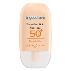 Bgood Yetişkin Renkli Güneş Yüz Kremi 50 ML SPF 50 - Thumbnail