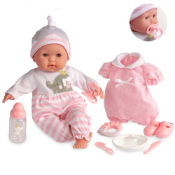 Boutique Oyuncak Bebek 38cm Pembe ve Aksesuar Seti - 1