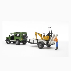 Bruder Land Rover Arazı Aracı JCB Mini Kazıcı - 2