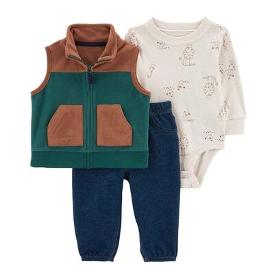 Carters Erkek Bebek 3'lü Yelek Set 1N972010 - 1