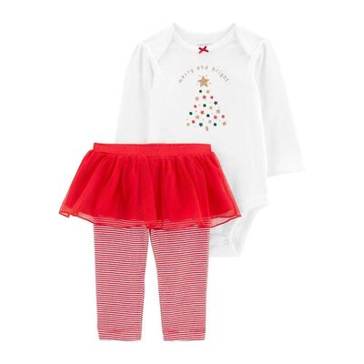 Carters Kız Bebek 2'li Body Pantolon Set 1N992310 - 1