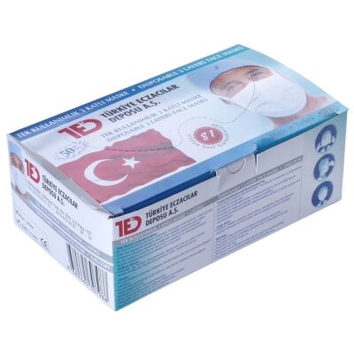 Tek Kullanımlık Maske 3 Katlı 50 Adet - 1