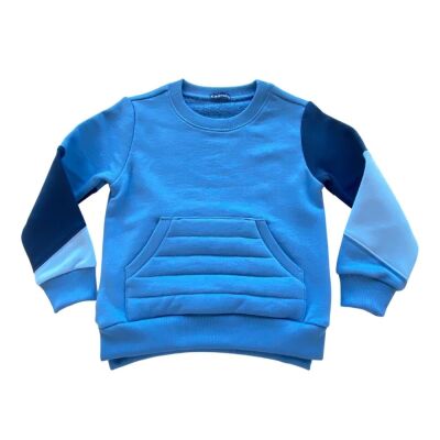 Çocuk Sweatshirt Kapitone Cepli - 1