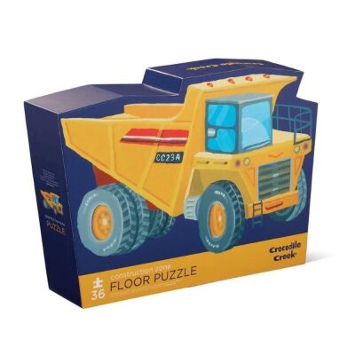 Crocodile Creek Dekoratif Puzzle 36 Parça Construction Zone - 1