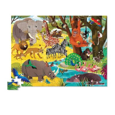 Crocodile Creek Dekoratif Puzzle 72 Parça Wild Safari - 1