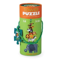 Crocodile Creek Dev Kule Puzzle 30 Parça Orman - 1