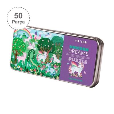 Crocodile Creek Metal Kutu Puzzle 50 Parça Unicorn Dreams - 2