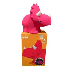 Dhink Silikon Gece Lambası Triceratops Pembe - 2