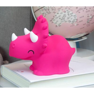 Dhink Silikon Gece Lambası Triceratops Pembe - 5