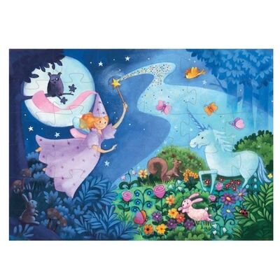 Djeco Çocuk Puzzle Peri ve Unicorn 4 Yaş Üzeri