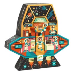 Djeco Dekoratif Puzzle 54 Parça Space Station - 1