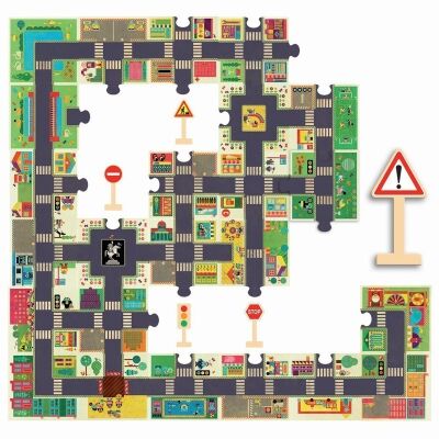 Djeco Dev Puzzle 24 Parça The City - 1