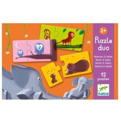 Djeco İki Parçalı Puzzle Anne ve Yavruları - 1