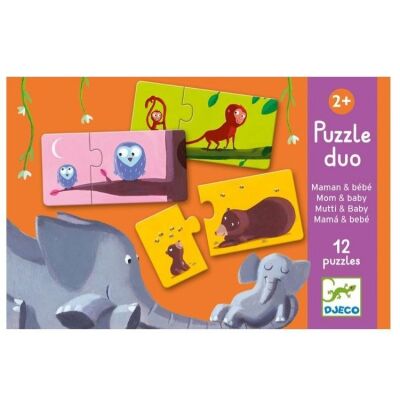 Djeco İki Parçalı Puzzle Anne ve Yavruları - 1