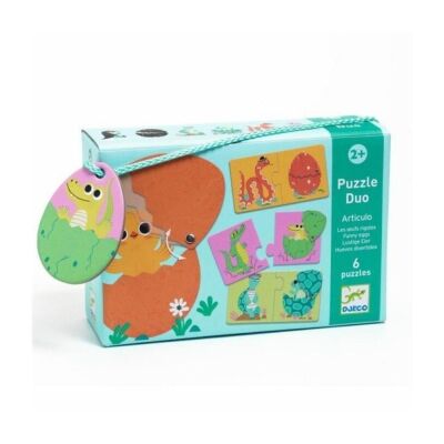 Djeco İkili Puzzle Funny Eggs - 1