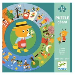 Djeco Yuvarlak Puzzle 24 Parça/ Bir Yıl - 2