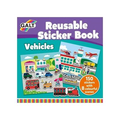 Galt Reusable Sticker Book Vehicles 3 Yaş+