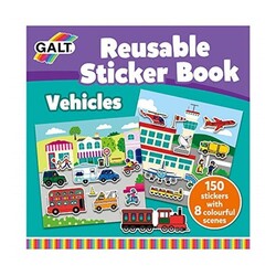 Galt Reusable Sticker Book Vehicles 3 Yaş+ - Thumbnail