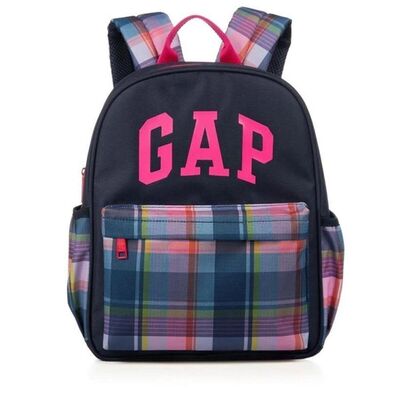 Gap Kids Çift Bölme Anaokulu Sırt Çantası Pembe Ekose - 1