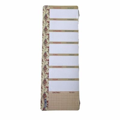 Gıpta Planner Haftalık Planlayıcı 12 x 34 cm Dikey 3407