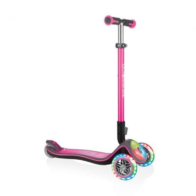 Globber Elite Deluxe Flash Full Işıklı Scooter Pembe - 1