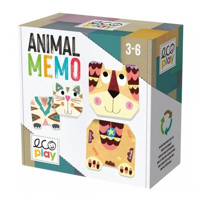 Headu Ecoplay Animal Memo Hafıza Oyunu 3-6 Yaş - 1