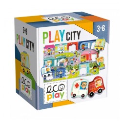 Headu Ecoplay Play City Eşleme Puzzle 3-6 Yaş - 1