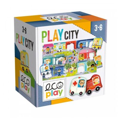 Headu Ecoplay Play City Eşleme Puzzle 3-6 Yaş - 1