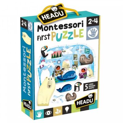 Headu Montessori Ahşap Parçalı Puzzle Pole 2-4 Yaş - 1