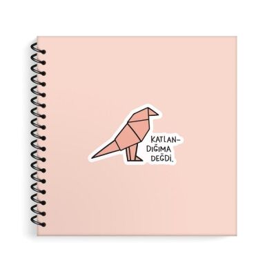 Hisli Şeyler Defter Katlandığıma Değdi 50 Yaprak Çizgili 16 x 15 Cm - 1