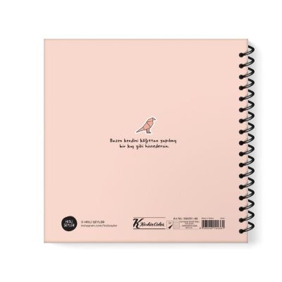 Hisli Şeyler Defter Katlandığıma Değdi 50 Yaprak Çizgili 16 x 15 Cm - 2