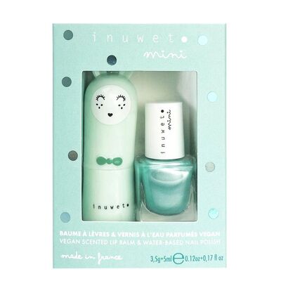 İnuwet Duo Aqua Lipbalm B02+Nailpolish B01 Dudak Kremi ve Oje Seti - 1