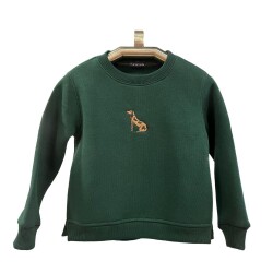 Karamela Çocuk O Yaka Sweatshirt Tazı Nakışlı - Karamela