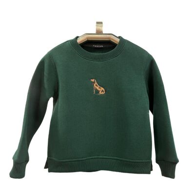 Karamela Çocuk O Yaka Sweatshirt Tazı Nakışlı - 1