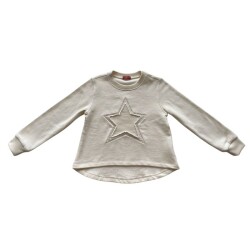 Kız Çocuk Yıldız Nakışlı Sweatshirt - 2