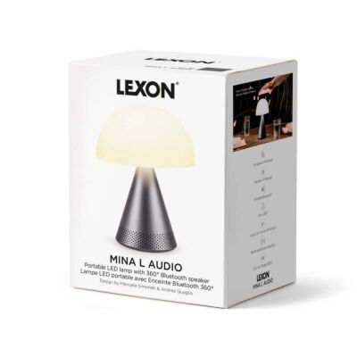 Lexon Mina L Led Lamba ve Bluetooth Hoparlör Gümüş - 2