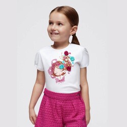 Mayoral Kız Çocuk T-shirt SS2403080 - Thumbnail